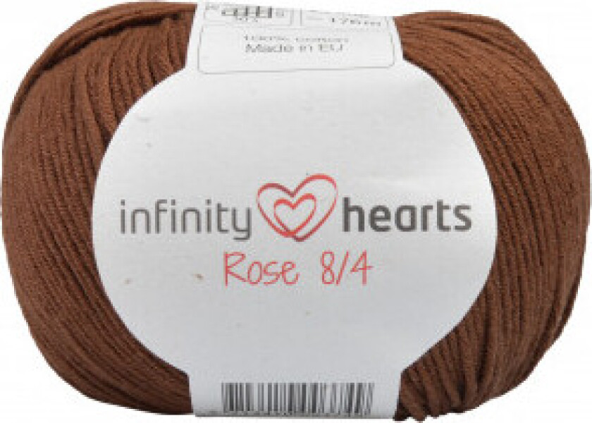 Rose 8/4 Garn Unicolor 228 Mørkebrun
