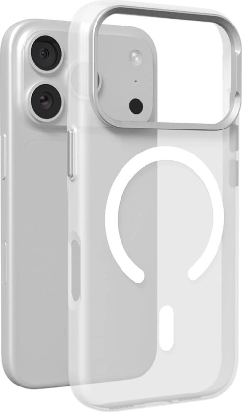 Lightfeel iPhone 17 Pro-etui, kompatibelt med MagSafe – gjennomsiktig og hvitt