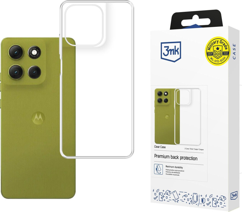 3mk gjennomsiktig deksel til Motorola Moto G86 / G86 Power – gjennomsiktig