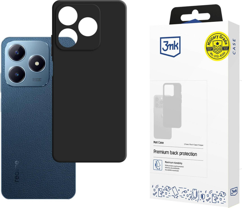 3mk matt deksel til Realme C63 – svart
