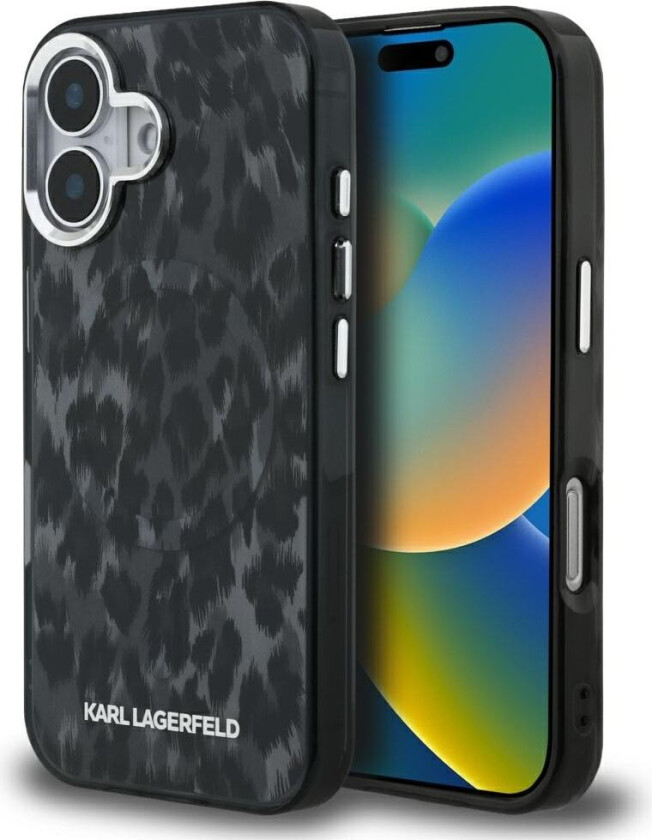 IML MagSafe-etui med leopardmønster til iPhone 16 – svart