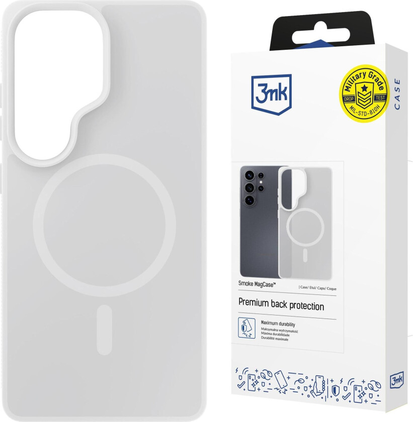 3mk Smoke MagCase til Samsung Galaxy S26 Ultra – hvit