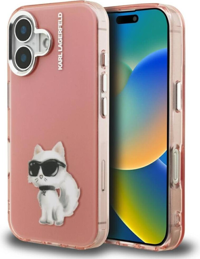IML Aquarelle Choupette & Logo iPhone 16-etui – rosa