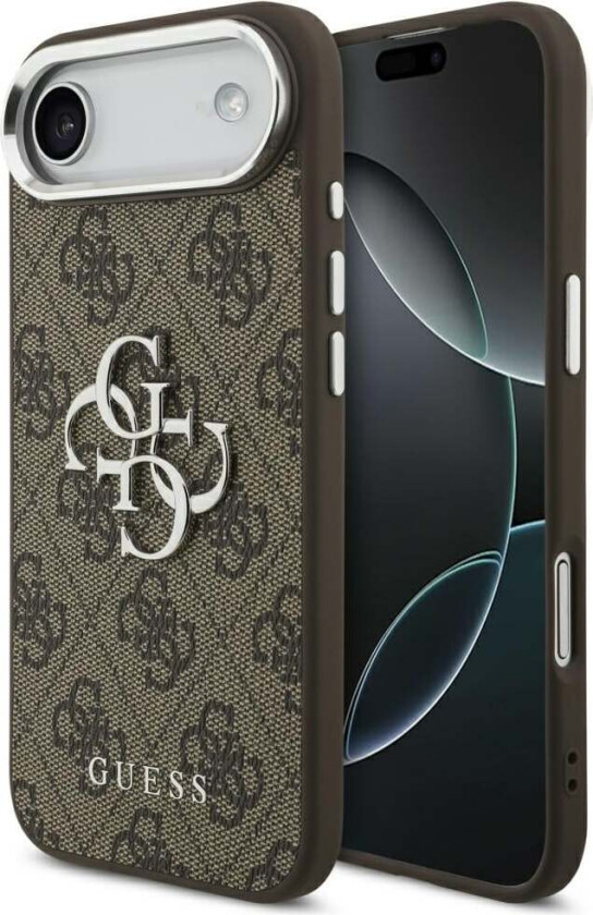 4G Big 4G Classic Logo-etui til iPhone 17 Air – brunt og sølvfarget