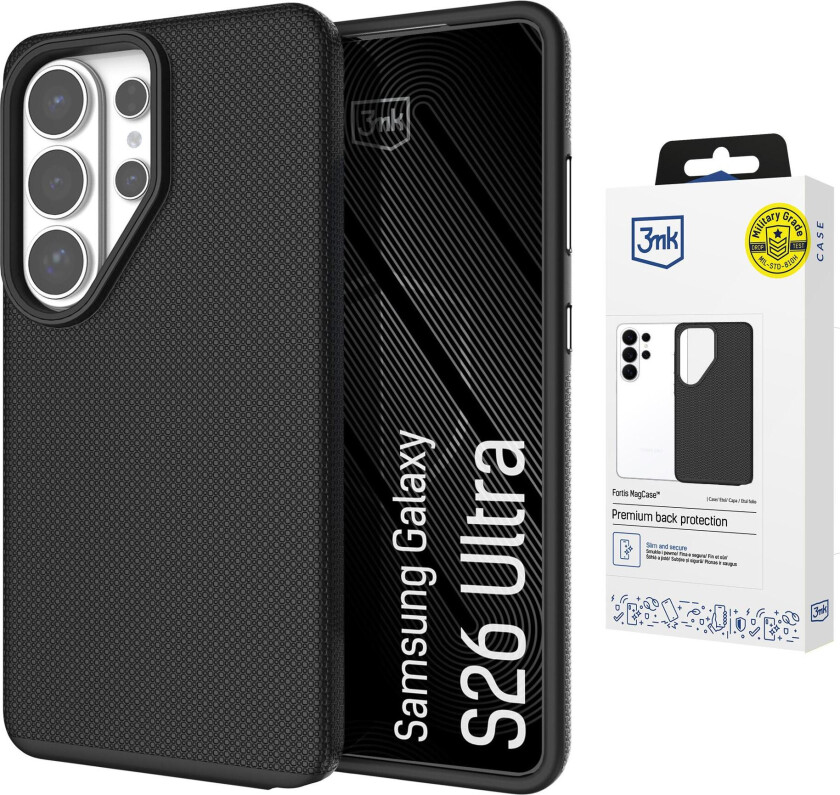 3mk Fortis MagCase til Samsung Galaxy S26 Ultra – svart