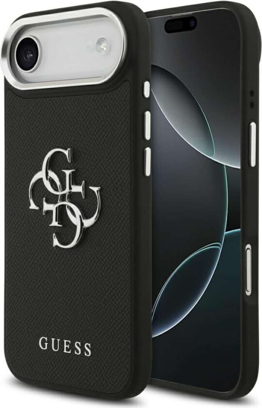 Grained Big 4G Classic Logo-etui til iPhone 17 Air – svart
