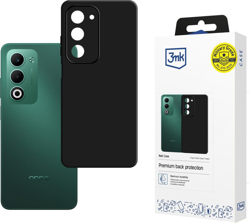 3mk matt deksel til Oppo A5 5G – svart