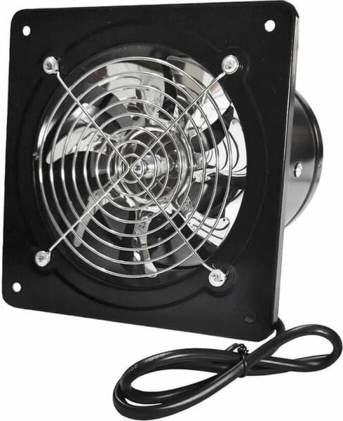 150mm 600 m3/t rørventilator, metall veggmontert baderomsvifte