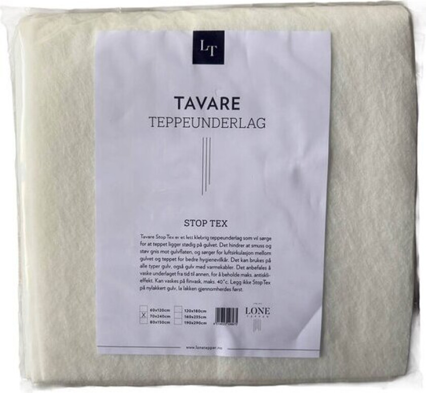 Stop-Tex filt teppeunderlag 70x240 cm