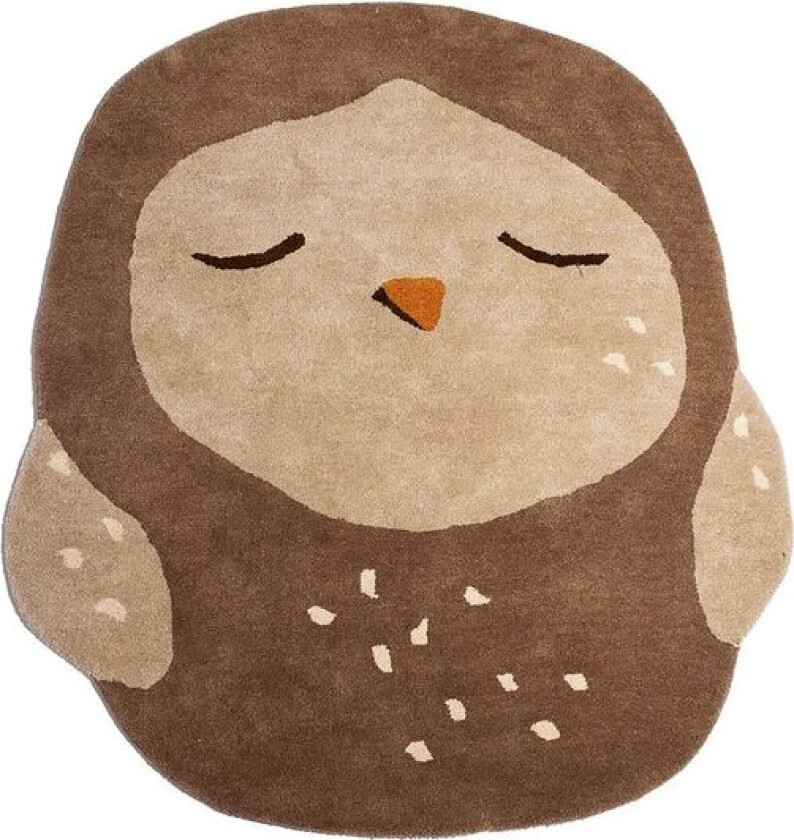Ugle ull gulvteppe 113x120 cm taupe