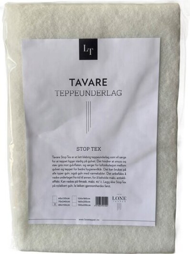 Stop-Tex filt teppeunderlag 80x150 cm