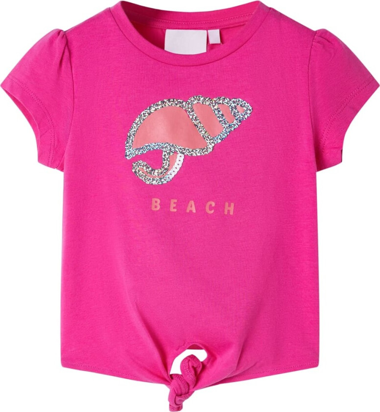 T-skjorte for barn mørkerosa 128