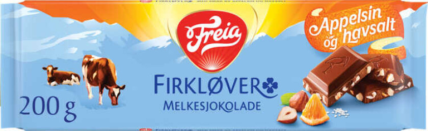 Freia Firkløver med Appelsin & Havsalt 200g