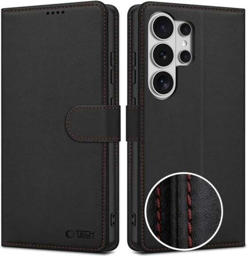Wallet Case for Samsung Galaxy S26 Ultra - Black & Red