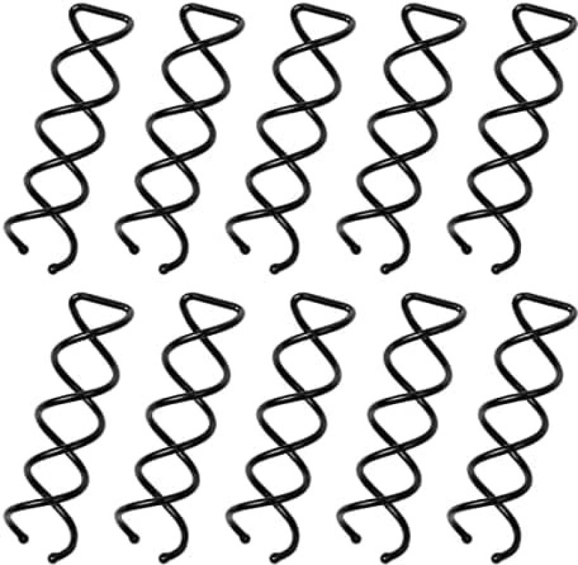 5cm 10 stk Spiral Hårnåler, Twist Hårnåler Korketrekk Hårnåler Spin Pins Ikke-Ripe Rund Klips for Kvinner Hår Styling DIY