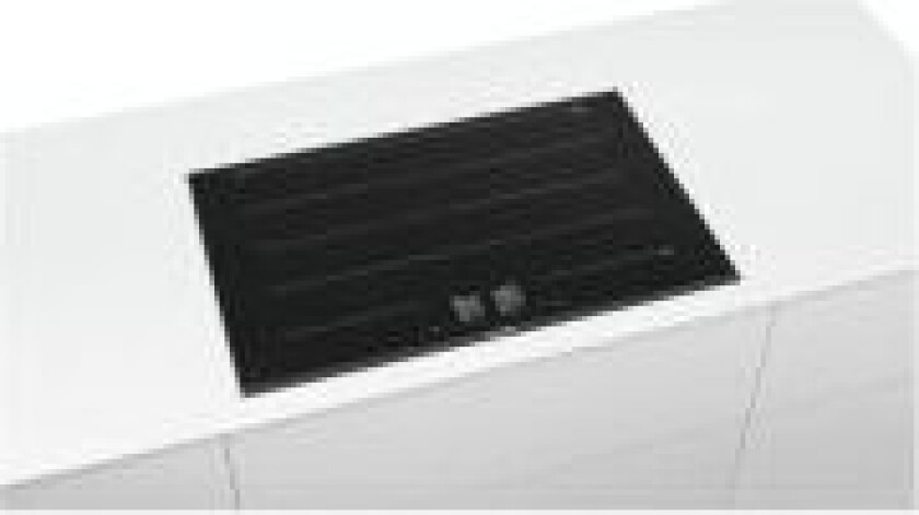 Serie 8 PXY875KW1E - Induksjonskomfyrtopp - 4 plater - Nisje - bredde: 75 cm - dybde: 49 cm - med sidepynt av rustfritt stål, fasetterte kantlister foran og bak - svart