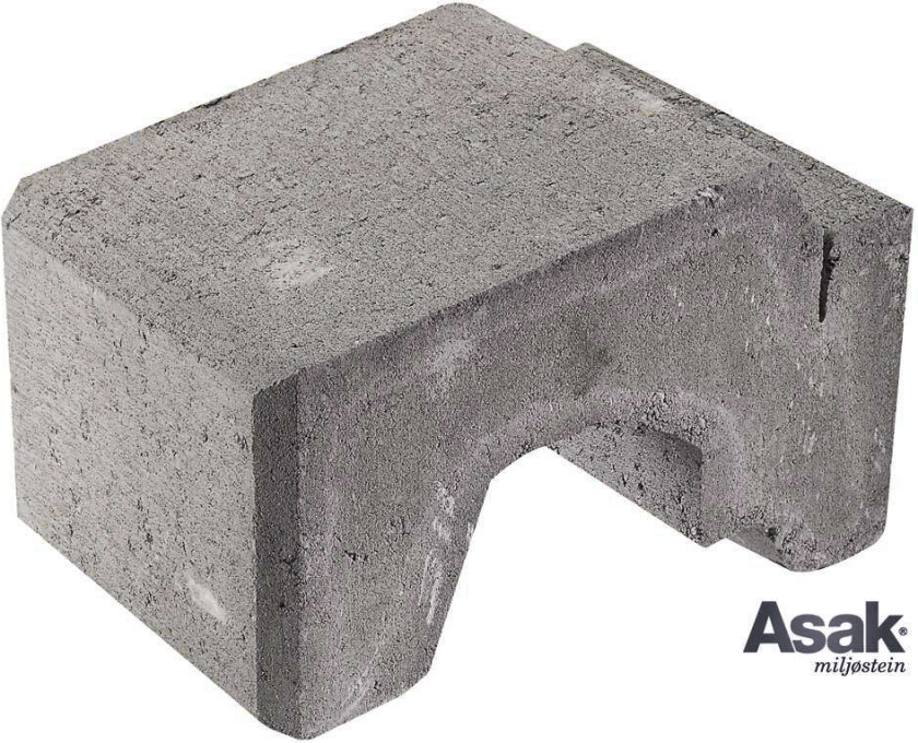 Mini støttemur Helstein Grå