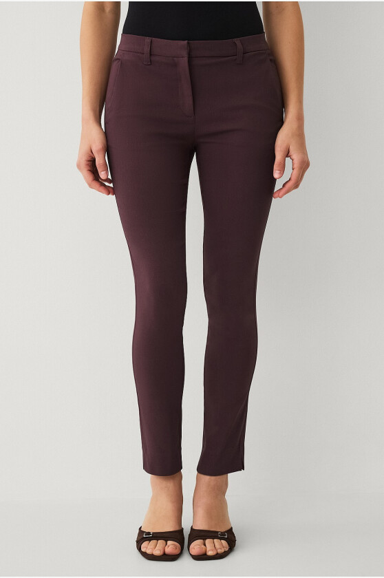 Flexy Slim fit bukser i superstretch - Rød