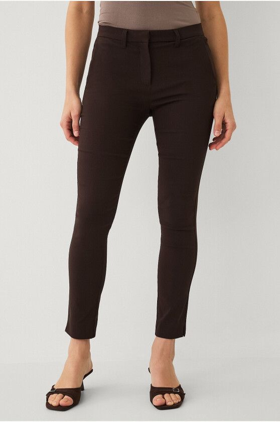 Flexy Slim fit bukser i superstretch - Brun