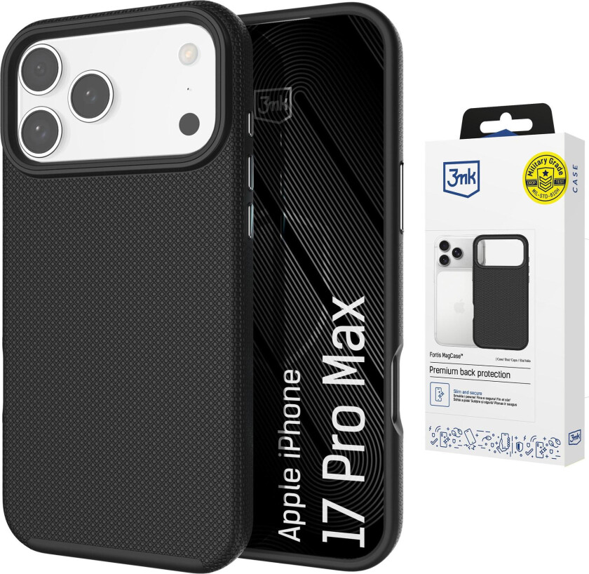 3mk Fortis MagCase til iPhone 17 Pro Max – svart