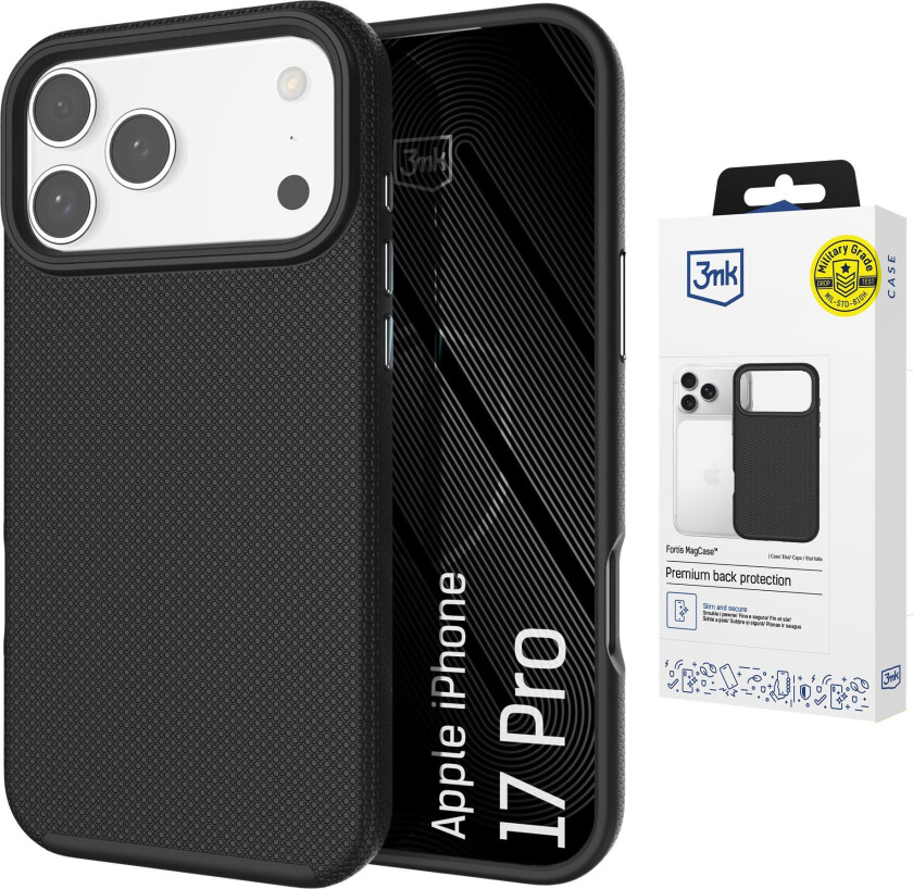 3mk Fortis MagCase til iPhone 17 Pro – svart