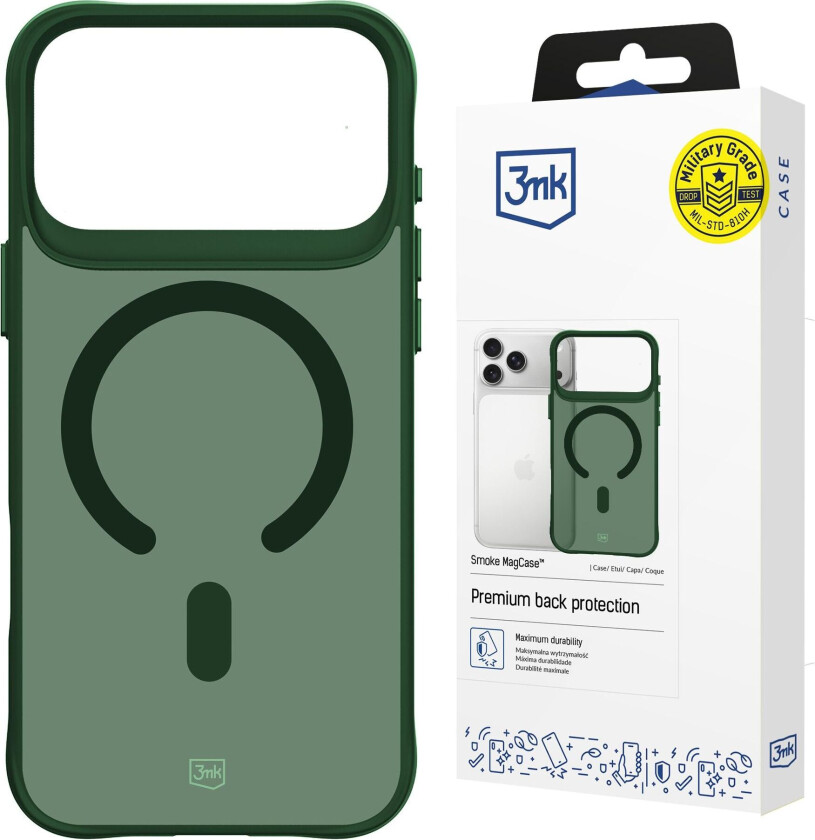 3mk Smoke MagCase til iPhone 17 Pro Max – Grønn