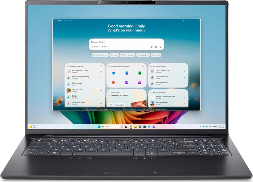 Swift Go 16 AI OLED 16" U9-386H 16GB 512GB SSD W11H