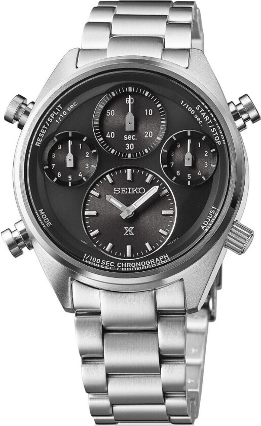Prospex Solar Speedtimer SFJ003P1 - Kvarts - Sølv - Herreklokker - Rustfritt stål - ledd m/pin - Safir