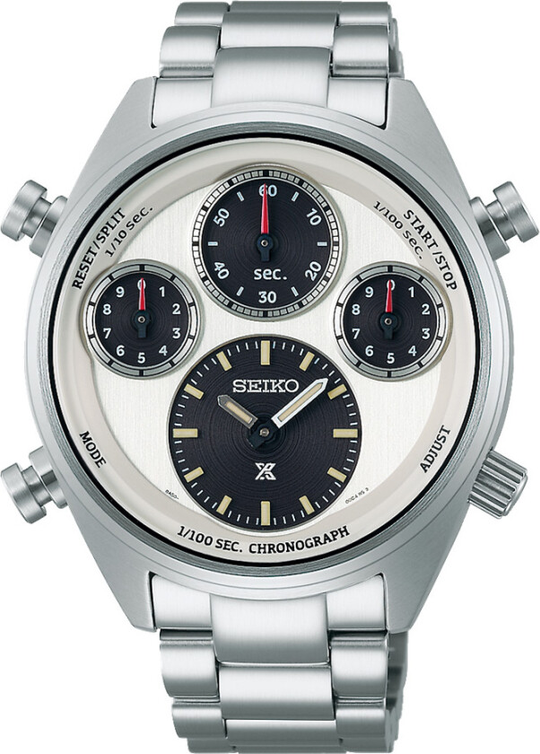 Prospex Speed Timer Limited Edition SFJ009P1 - Kvarts - Sølv - Herreklokker - Rustfritt stål - ledd m/pin - Safir
