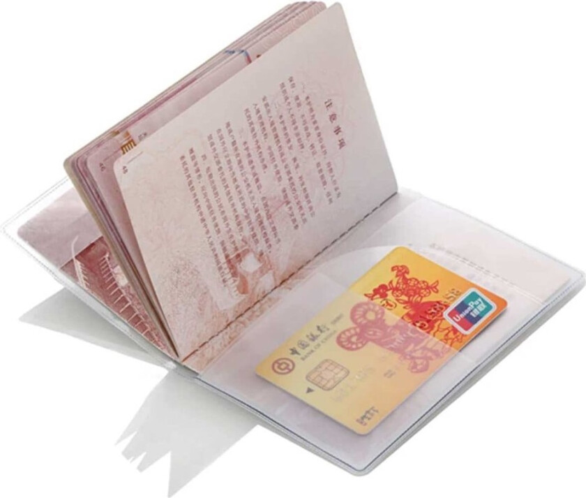 Gjennomsiktig passveske med lommer
