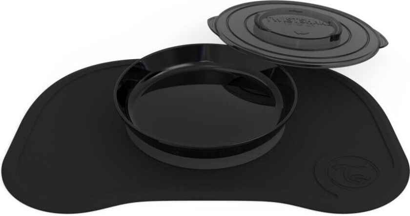 Spisebrikke Click Mat + Tallerken 6 md+ Black
