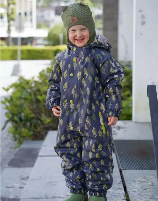 Vinterregndress Slaps - Blå - Barn - Yttertøy