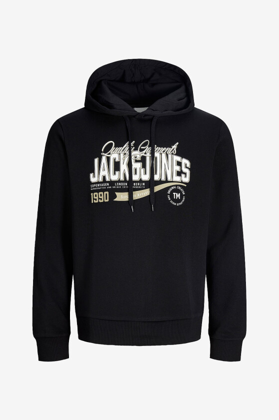 Hettegenser Jjelogo Sweat Hood 2 Col Aw26 Sn Pl - Svart