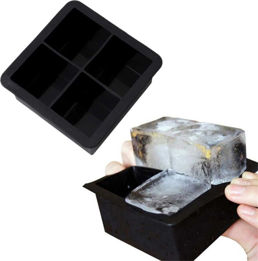 Cube Silikonisform for 4 store isbiter