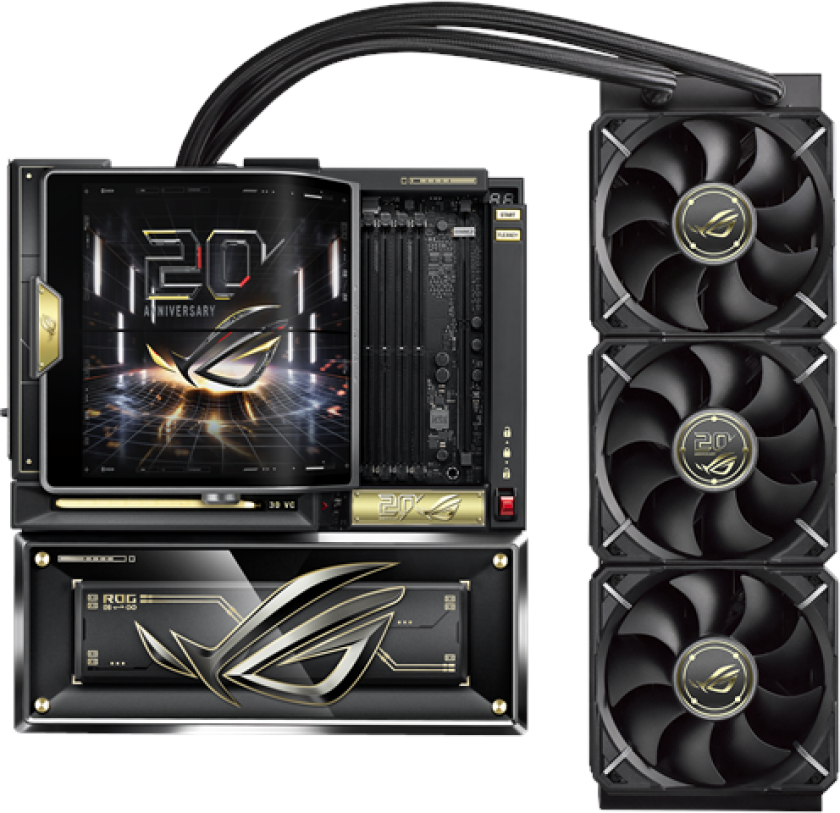 Bilde av ROG CROSSHAIR X870E EDITION 20 + ROG RYUJIN 360 EDITION 20 Hovedkort - AMD X870E - AMD AM5 - DDR5 RAM - Extended ATX