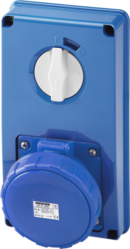 Bilde av Låsbar forriglet kontakt 63A 2P+J 230V IP55 GW67259N
