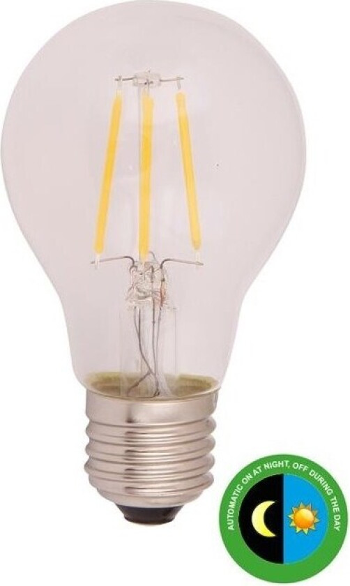 LEDpære m/sensor filament 4,5W E27 klar