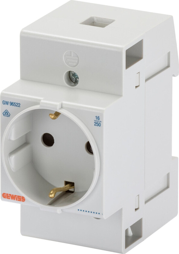stikkontakt for DIN-skinne 2P+J 2,5modul GW96522