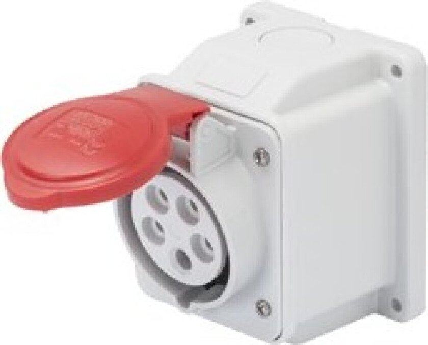 STIKK 10°, PÅVEGG, 32A 3P+N+J, 400V, 6H, IP44 - GW62420