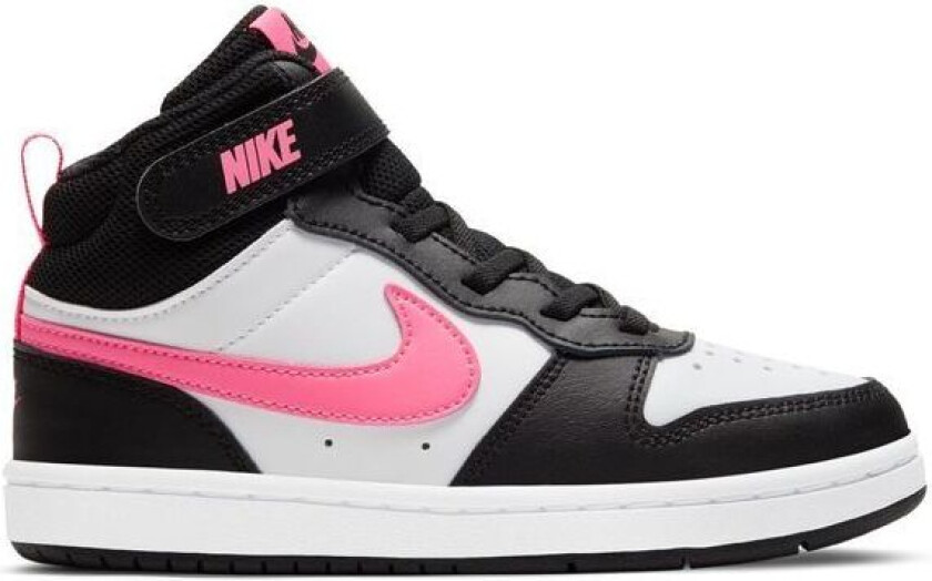 Sneaker Court Borough Mid 2 - Svart/Hvit/Rosa Små barn, størrelse 33½