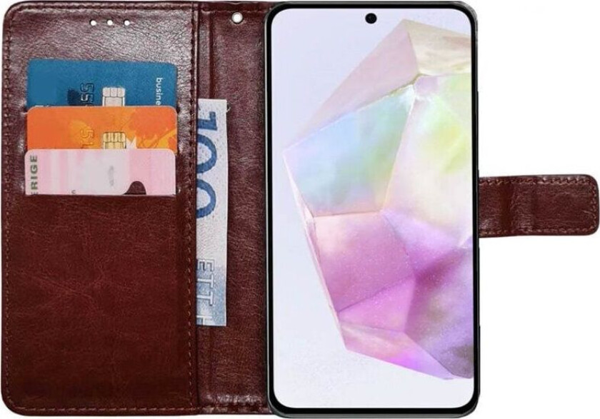 Lommebokdeksel 3-kort Samsung Galaxy A55 - Brun