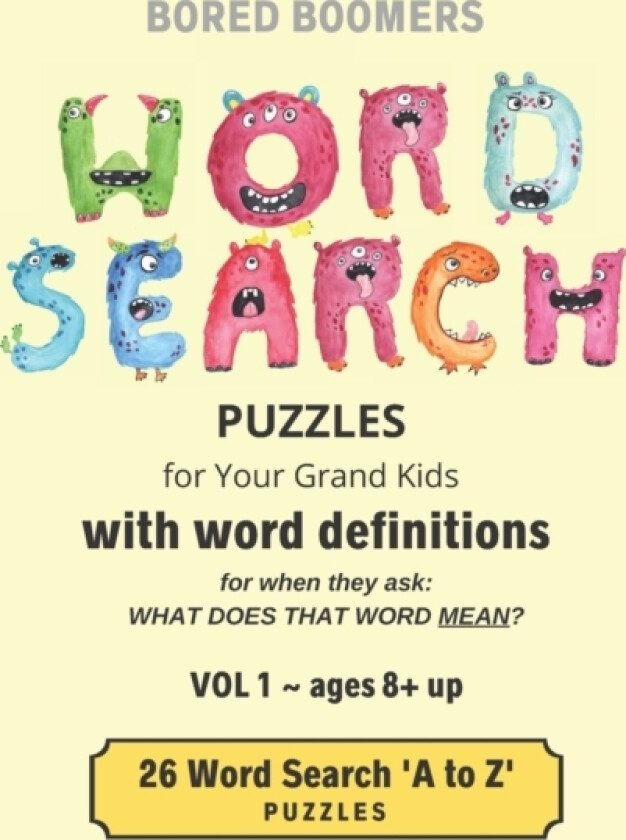 BORED BOOMERS Word Search Puzzles (for Your Grandkids) with Word Definitions (Vol 1) av Beesville Books (Paperback)