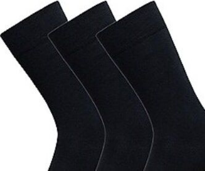ProActive strømper str. 44-47 - Bambusstrømper sort, høj kvalitet, pakke med 3 par