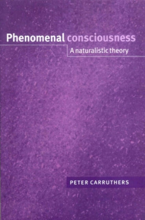 Phenomenal Consciousness av Peter Carruthers (Paperback)