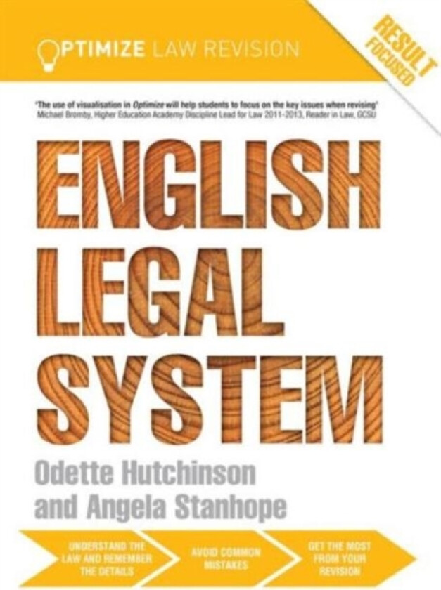 Optimize English Legal System av Angela Stanhope, Odette Hutchinson (Paperback)