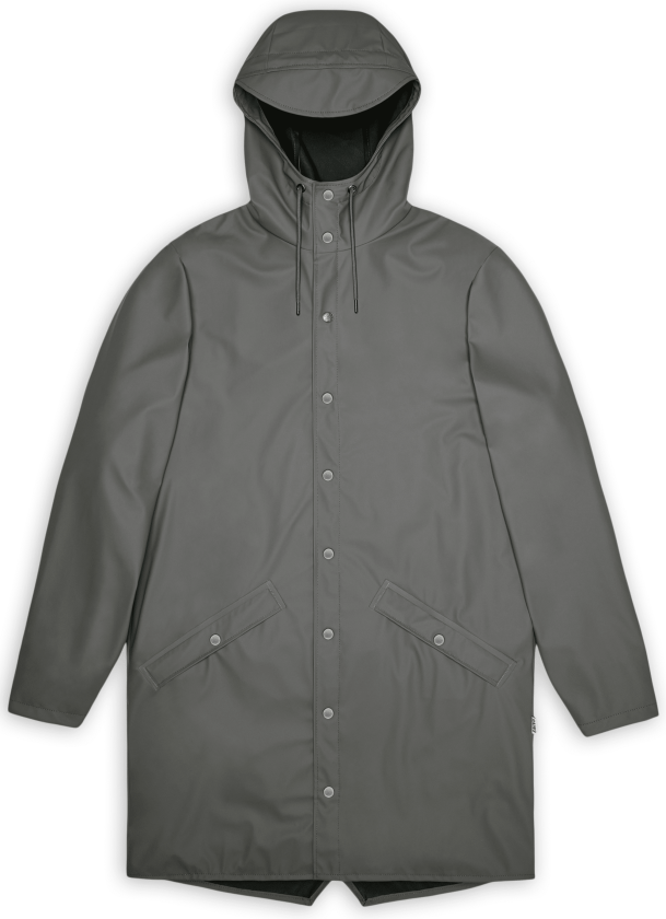 Rains Unisex Long Jacket Grey XS, Grey