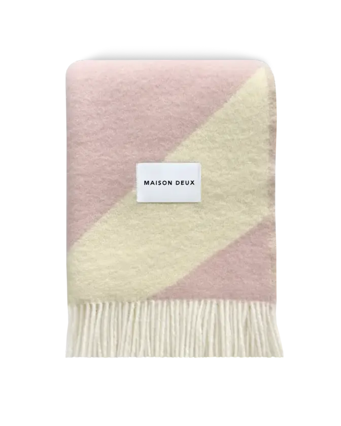 Swirl Pledd Krem/Rosa