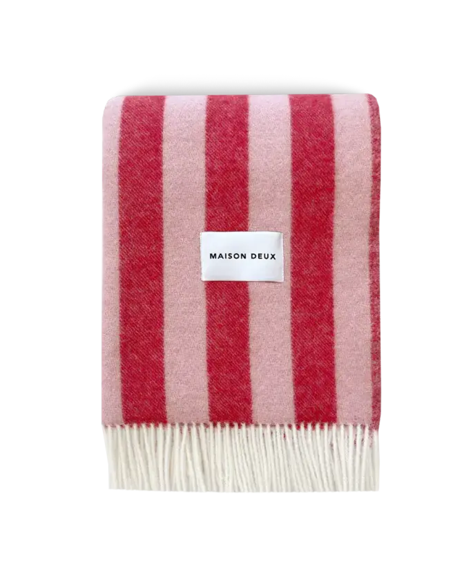 Candy Wrap Pledd Rosa/Rød