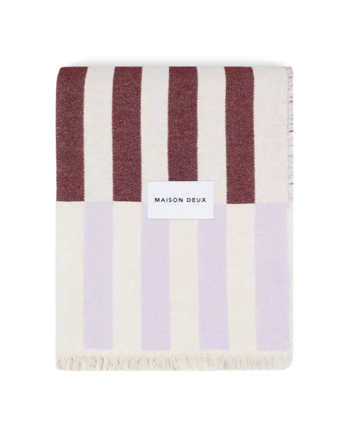 Tiles Pledd Lilla/Burgunder