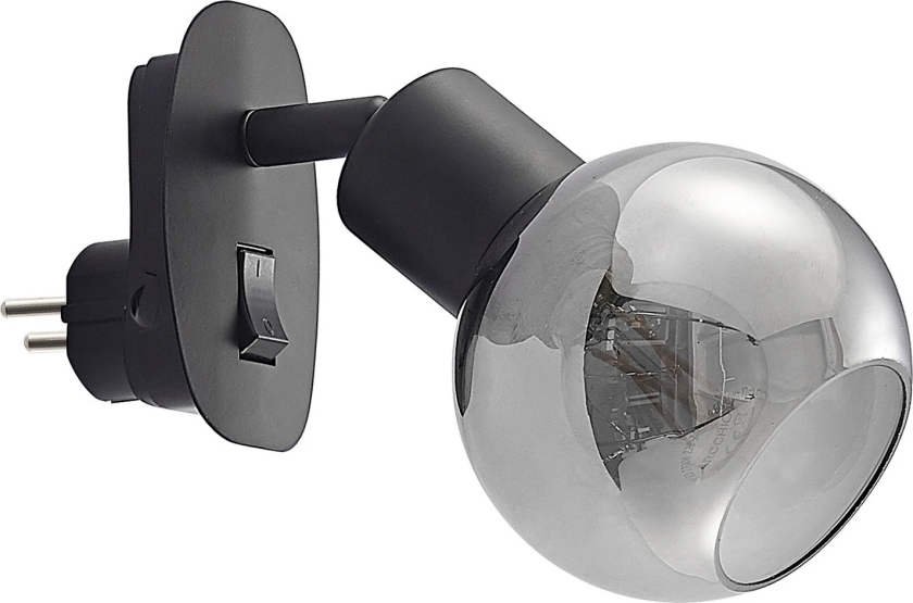 Lioma stikkontaktlampe, vippbar, svart